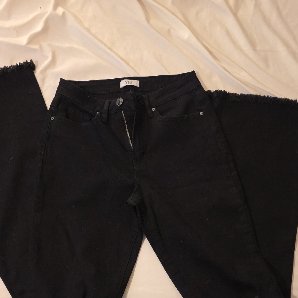 YMI Black Flare Wide Leg Denim